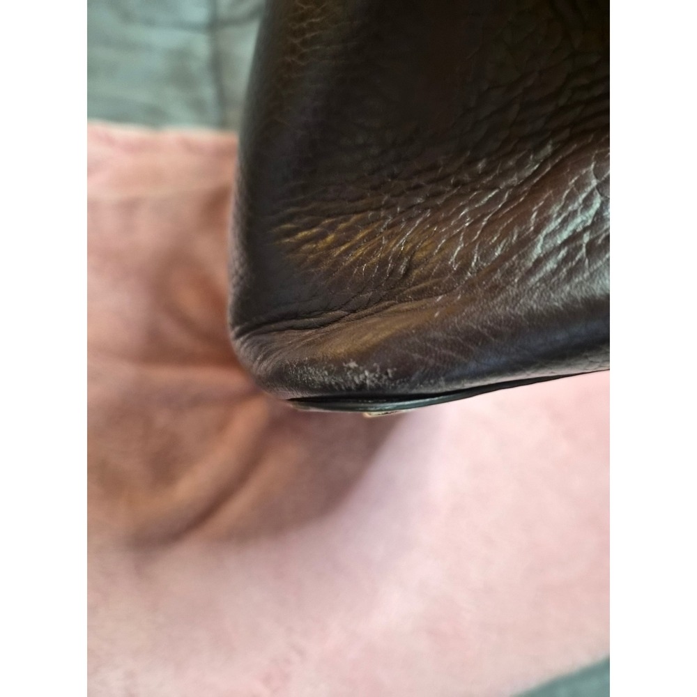 Michael Kors Bedford Pebbled Leather Tote Bag Brown with Gold Hardware - Picture 8 of 12